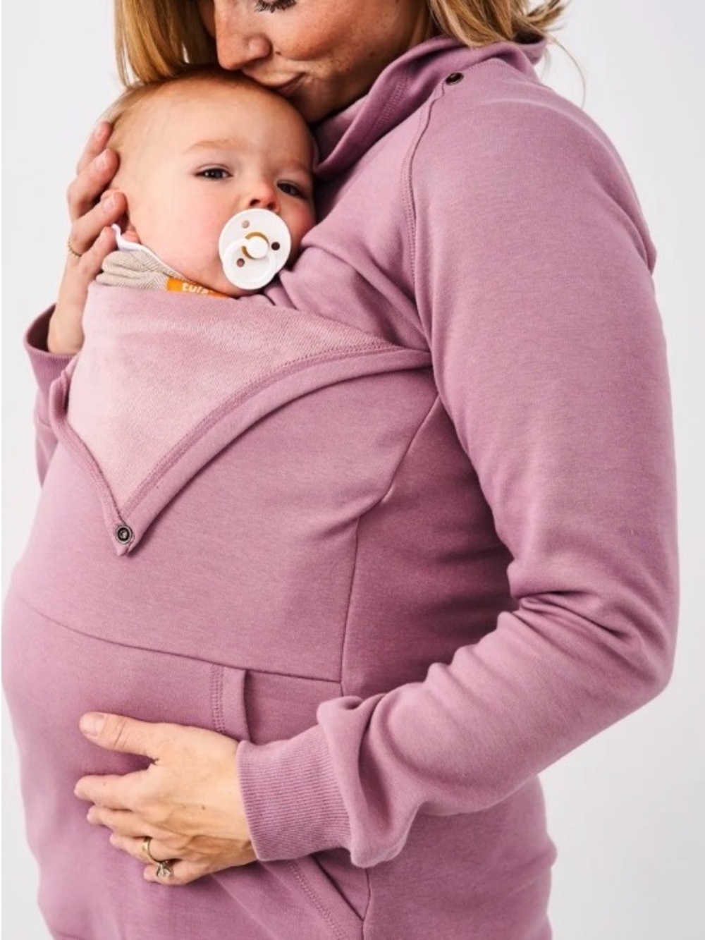Dark green Babywearing Hoodie Jacket for Kids - Comfortable Carrier Layer